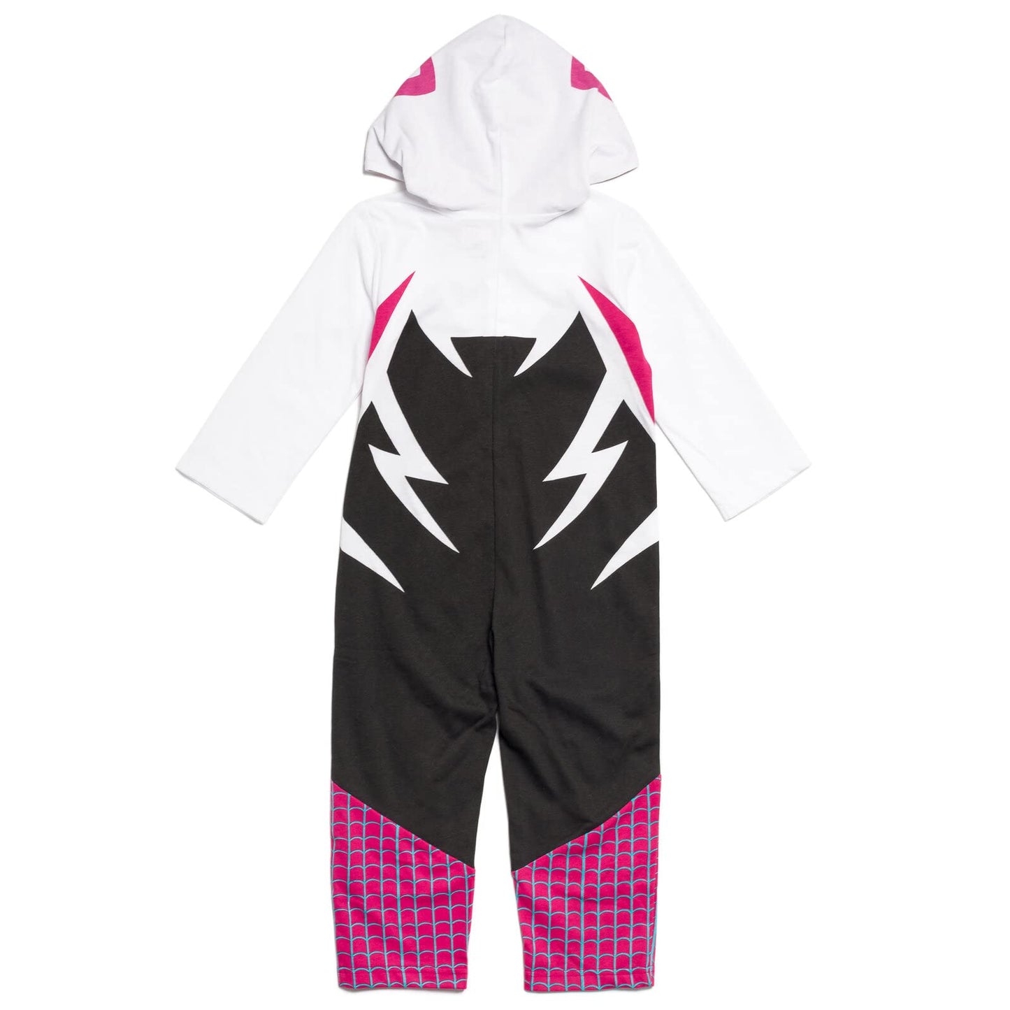 Marvel Spider-Man Spider-Gwen Ghost Spider Toddler Girls Zip Up Coverall White 4T