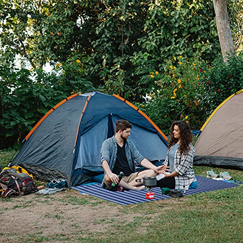 Wind Tour Waterproof Picnic Blanket with Carry Strap - Foldable Sandproof Outdoor Mat for Camping, Beach, Park - 59" x 7...