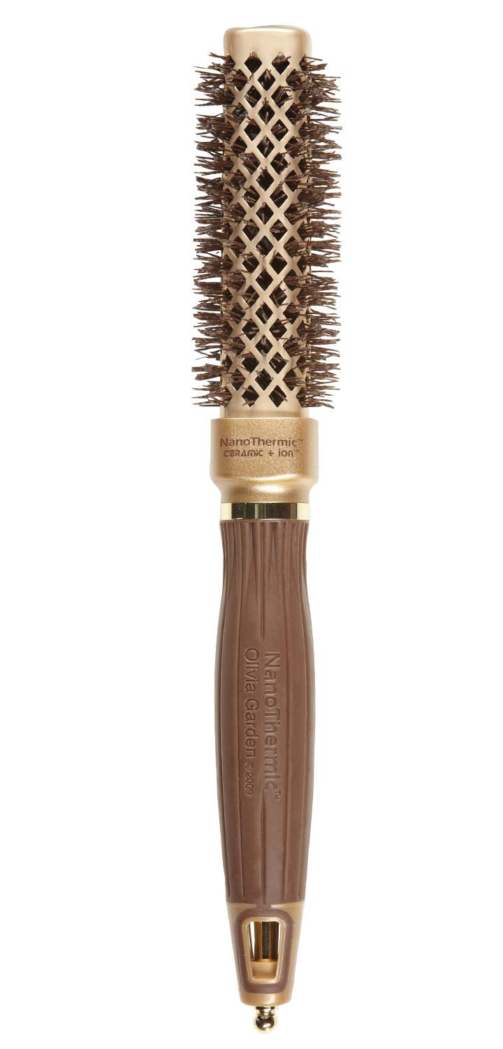 Olivia Garden NanoThermic Ceramic + Ion Square Shaper Thermal Hair Brush - Not Electrical - Professional Blowout Brush for Norma