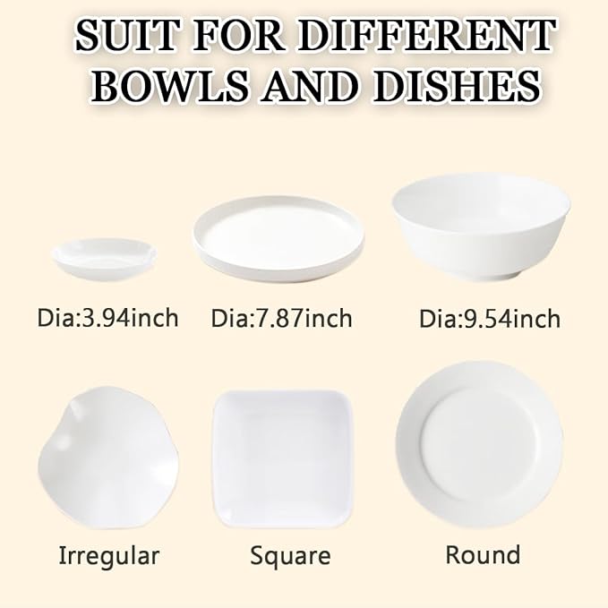 TIHOOD 300PCS Disposable Plastic Food Cover Wrap Elastic Food Lids Refrigerator fruit food Stretch Dustproof Bowls Cups Cover