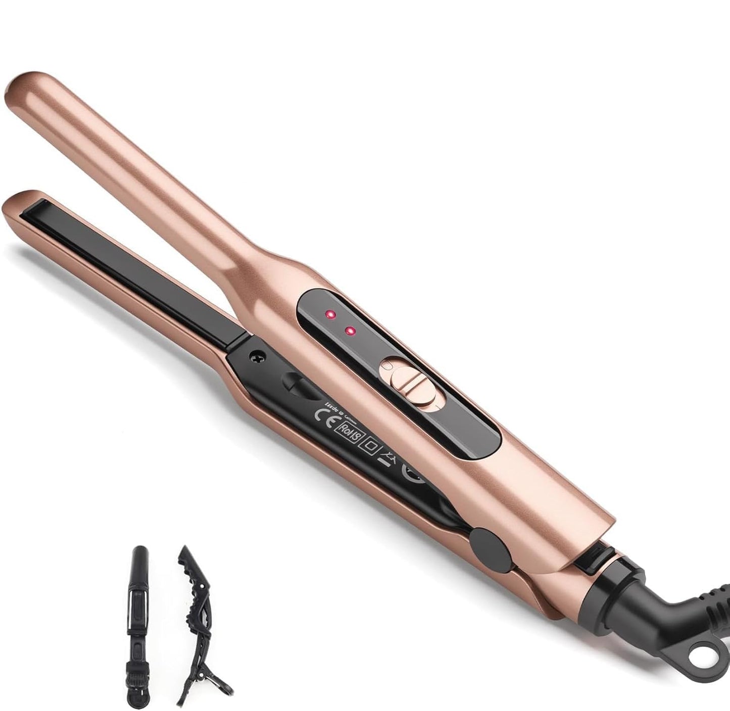 JAETON Small Flat Iron 3/10 Mini Hair Straightener for Short Hair Curling Iron for Edges,Mini Straightener for Travel,Fast Heat