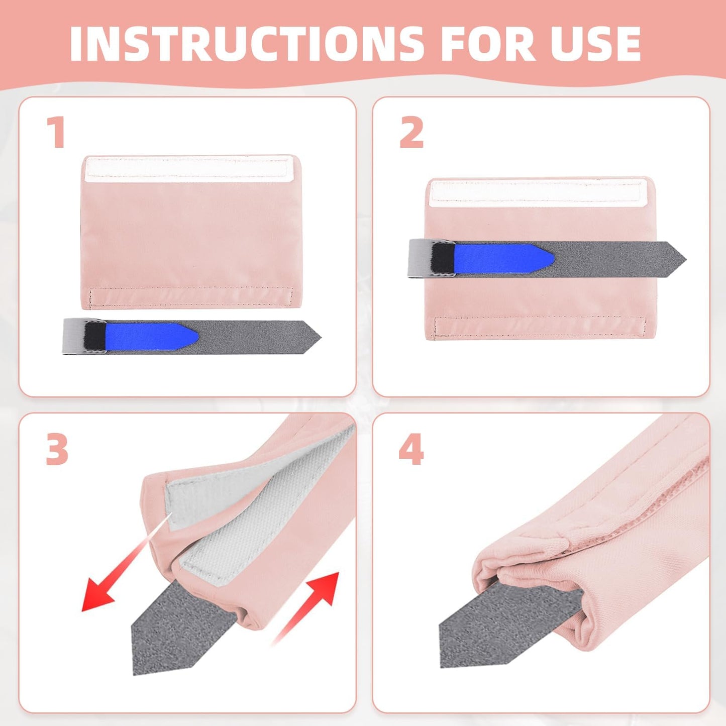 8 PCS Satin CPAP Strap Covers, Comfortable CPAP Mask Strap Covers, Silky CPAP Hair Protector to Fit Airfit f20 Headgear, Anti Wrinkle CPAP Mask Cushions for Reducing Red Marks (Pink)