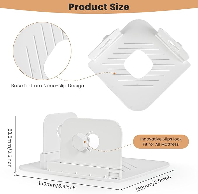 4Pcs Sheet Holders, Bed Sheet Holders for Corners, Lock Bed Sheet Holders, Fitted Sheet Holders Keep Sheets Firm & Tight, Universal Fitted Sheet Holder for All Mattress Sizes, White