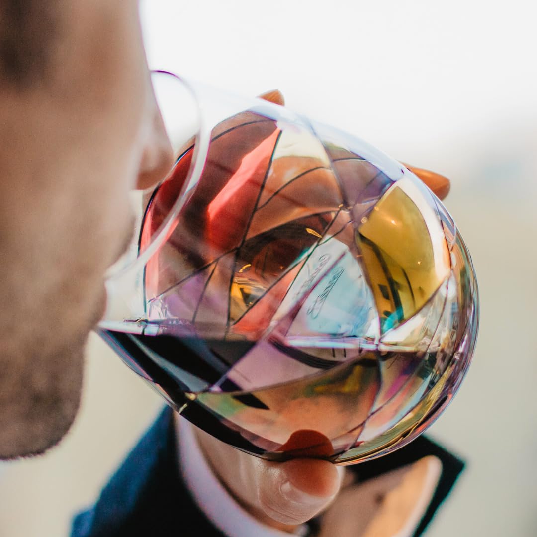 Antoni Barcelona Stemless Wine Glasses – Hand‑Painted Set of 4, Unique Wine Gift for Wedding, Anniversary, Housewarming & Christmas • Sagrada Familia Style • Ideal for Women & Men