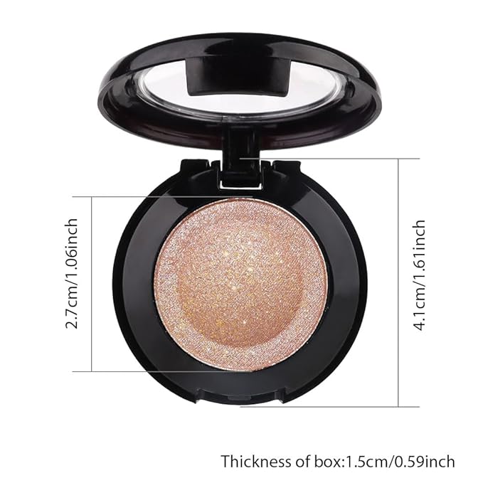 Monochrome Eyeshadow, Single color eye shadow matte low saturation delicate long-lasting eye shadow palette, Neutral Pressed Powder Single Vegan Eyeshadow; Talc, Paraben & Cruelty Free