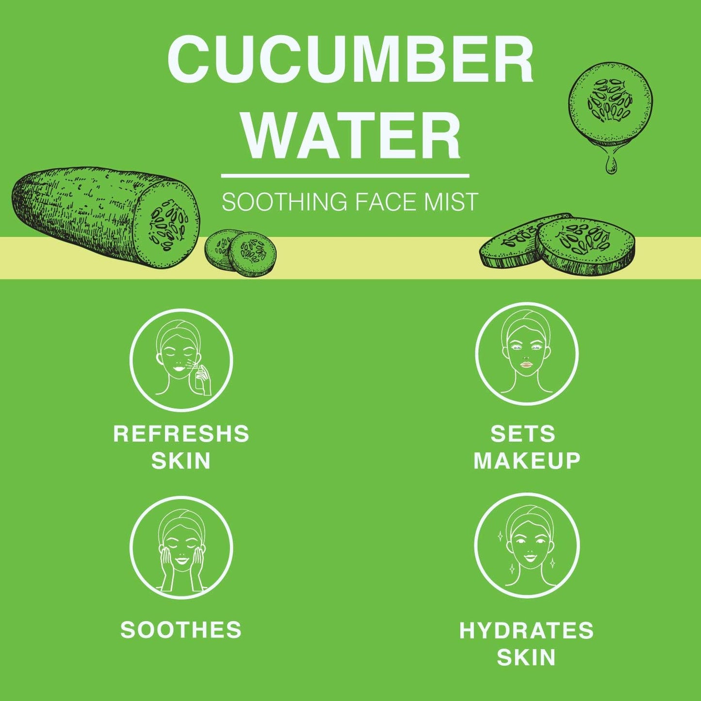 BEAUTE DE PROVENCE | Face & Body Mist Spray - Soothing Cucumber Water With Moisturizing Hyaluronic Acid | Instant Soothing, Cool