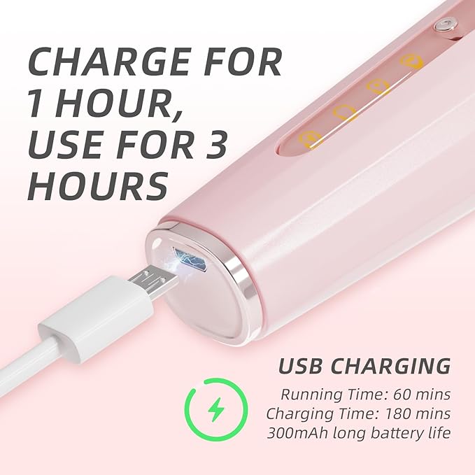 Blackhead Remover Vacuum, Pore Cleaner Blackhead Extractor, Pore Vacuum with 3 Adjustable Suction Levels & 4 Probes, USB Rechargeable Blackhead Remover Tools for Face & Nose (Pink)