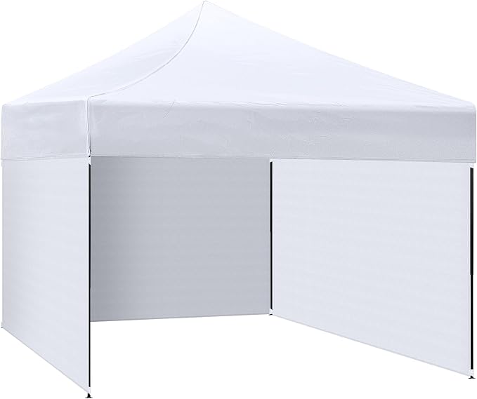 Amylove 4 Pcs 10x10 ft Canopy Replacement Top Cover with 4 Removable Side Walls, Waterproof Sunshade Top for Outdoor Campi...