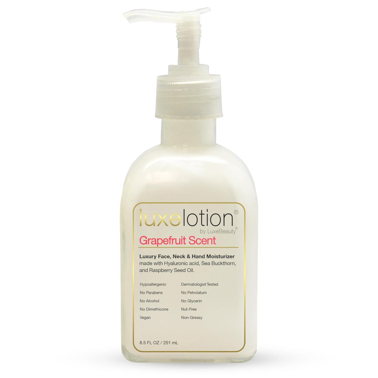 Non Greasy Hyaluronic Acid Moisturizer for Face, Neck & Hands - Grapefruit-Scented Hyaluronic Acid Body Lotion - Anti Aging, Sil