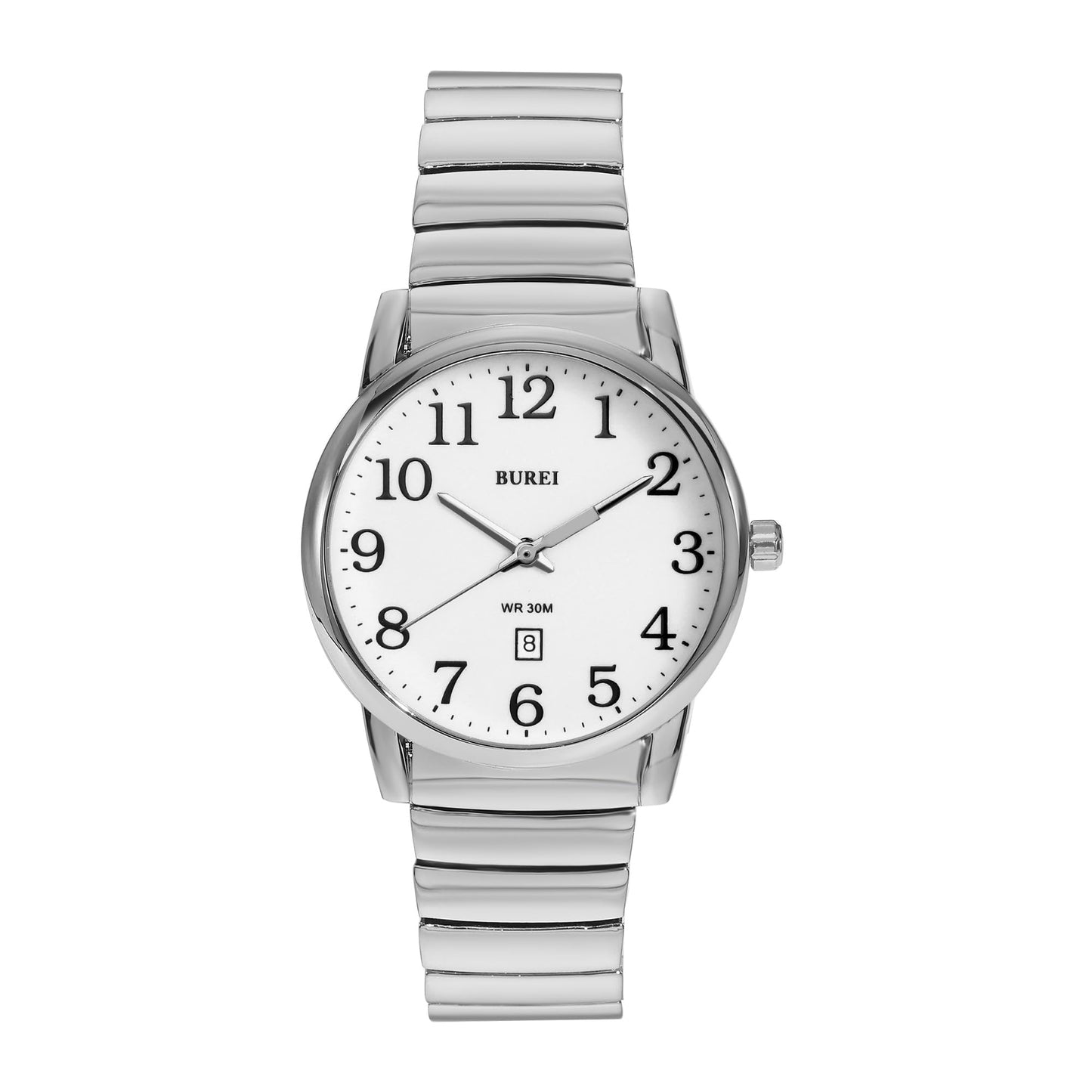 BUREI Women's Fashion Wrist Watches Two Tone Sliver Gold Stainless Steel Analog Quartz Waterproof Watch for Small Wrists, Easy Read Dial, Gift for Women (Sliver)