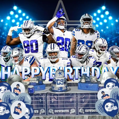 Cowboys of Dallas Backdrop 5x3 Vinyl Dallas Football Birthday Party Supplies Photography Background Picture Photoshoot Cak...