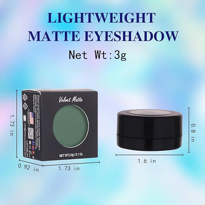 MEICOLY Single Green Eyeshadow Palette,Matte Green Eye Shadow for Elphaba Makeup,Pressed Powder Eyeshadow,Matte Shade Eyelid Color Eye Makeup,High Pigment,Long Wear