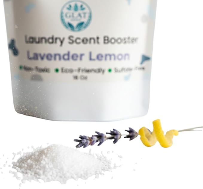 Plant-Based Laundry Scent Booster (Powder) - Lavender Lemon | Fast-Dissolving, No Residue | Natural, Calming, Long-Lasting Fresh Scent | Eco-Friendly, Dye-Free Powder | HE Safe, 16 Oz