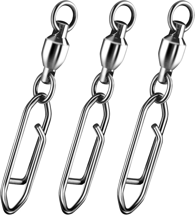 Alwonder 30-Pack Fishing Speed Clips Quick Change Snap Swivels, Ball Bearing Swivel Power Clips Fishing Snap Swivels Fresh...
