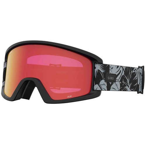 Giro Women's and Youth Dylan Ski and Snowboard Goggles - Black & Grey Botanical Lux Strap w/Amber Scarlet/Yellow Lenses