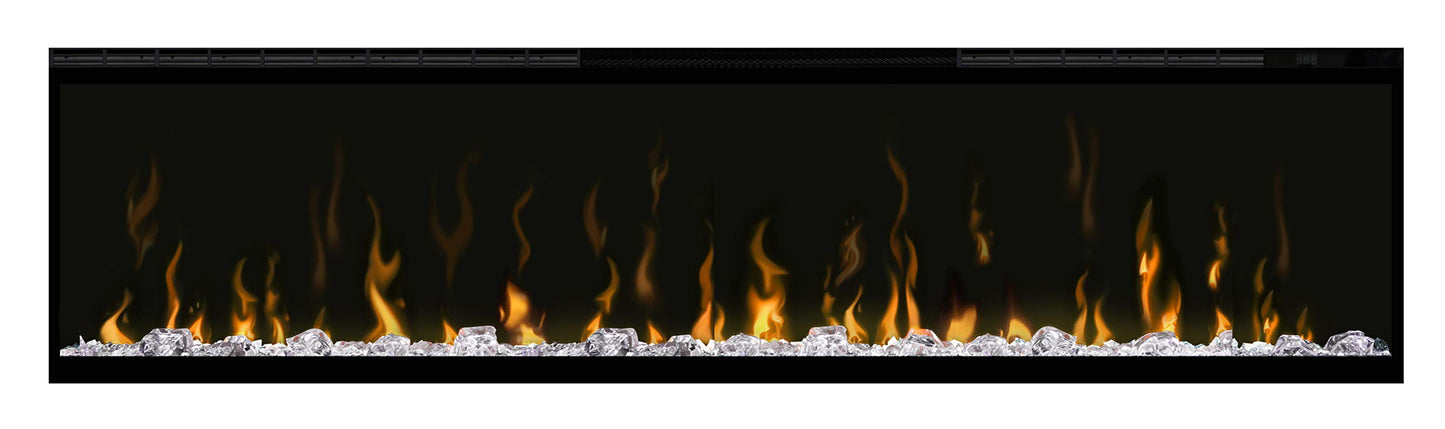 Dimplex IgniteXL 60" Built-in Linear Electric Fireplace with 8 Color Themes and Acrylic Ember Bed (Model: XLF60), 8530/5118 BTU, 240/120 Volt, 2500/1500 Watt, Black