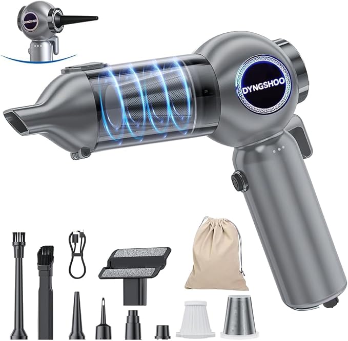 Handheld Car Vacuum Portable Cordless（Equipped with a one-Touch Window Breaker and Seatbelt Cutter ） Car Vacuum Cleaner with 25000Pa Ultra-Strong Suction,Design for Drivers, Home, Pet Hair