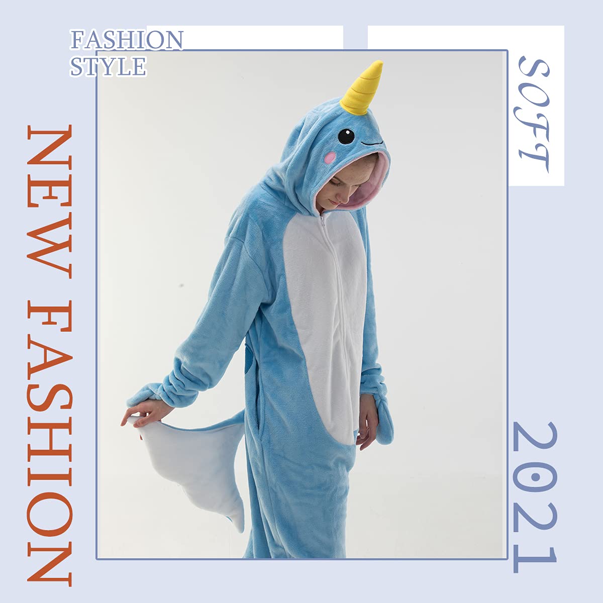 COSUSKET Snug Fit Unisex Adult Onesie Pajamas, Flannel Cosplay Animal One Piece Halloween Costume Sleepwear Homewear
