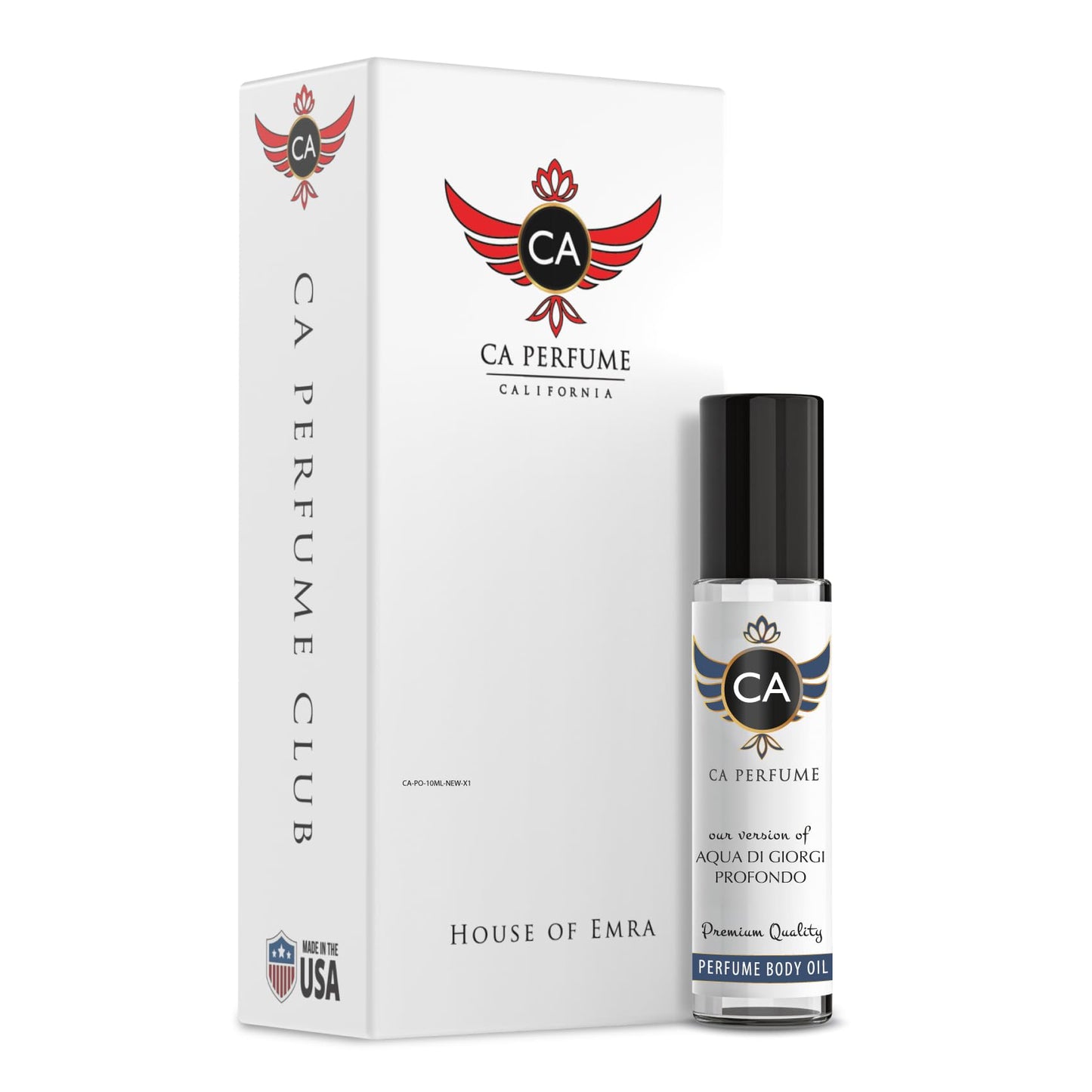 CA Perfume Impression of Aqua Di Giorgi Profondo for Men Perfume Oil Aromatic Fougere Scent Long Lasting Cologne for Men Travel Size TSA Ready Mini Parfum Body Oil Roll-on 0.33 Fl Oz 10ml