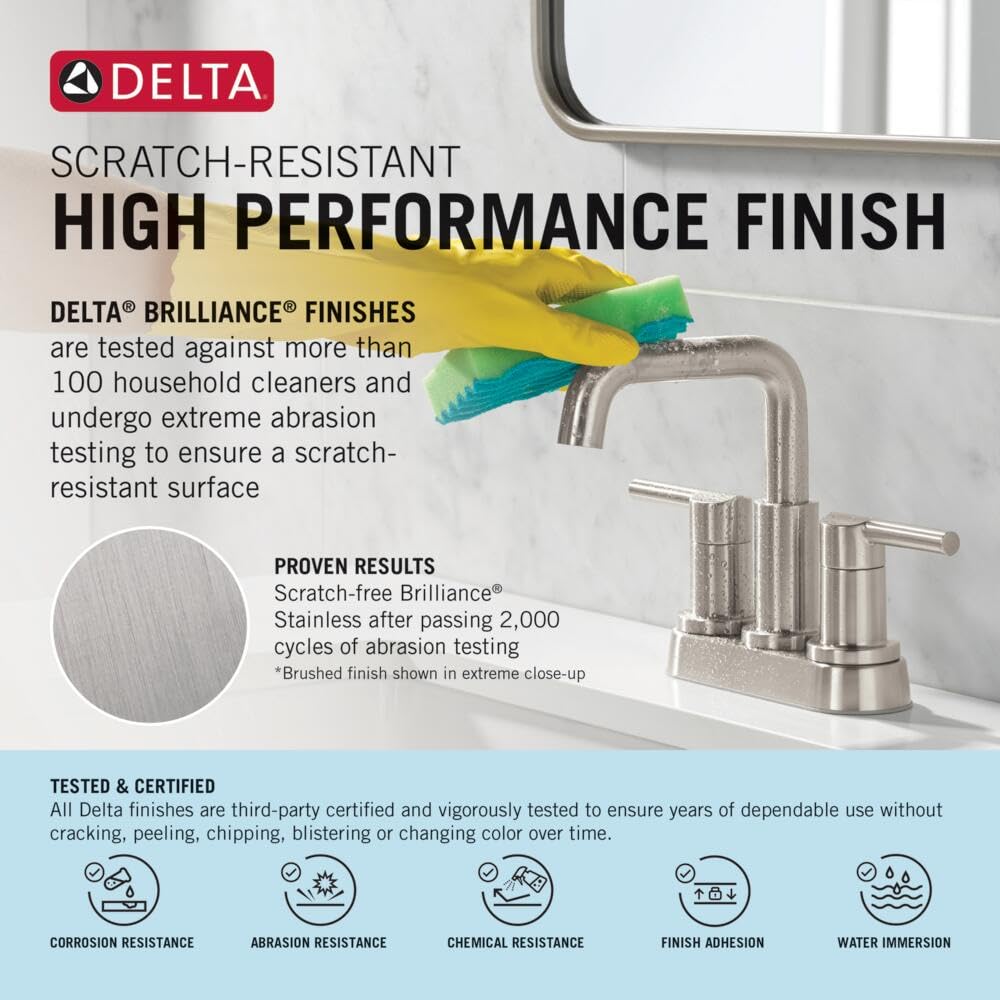 Delta Arvo Brushed Gold Faucet 3 Hole, 8 Inch Widespread Bathroom Sink Faucet for Vanity, Push-Pop Drain Assembly, Champagne Bronze 35840LF-CZ