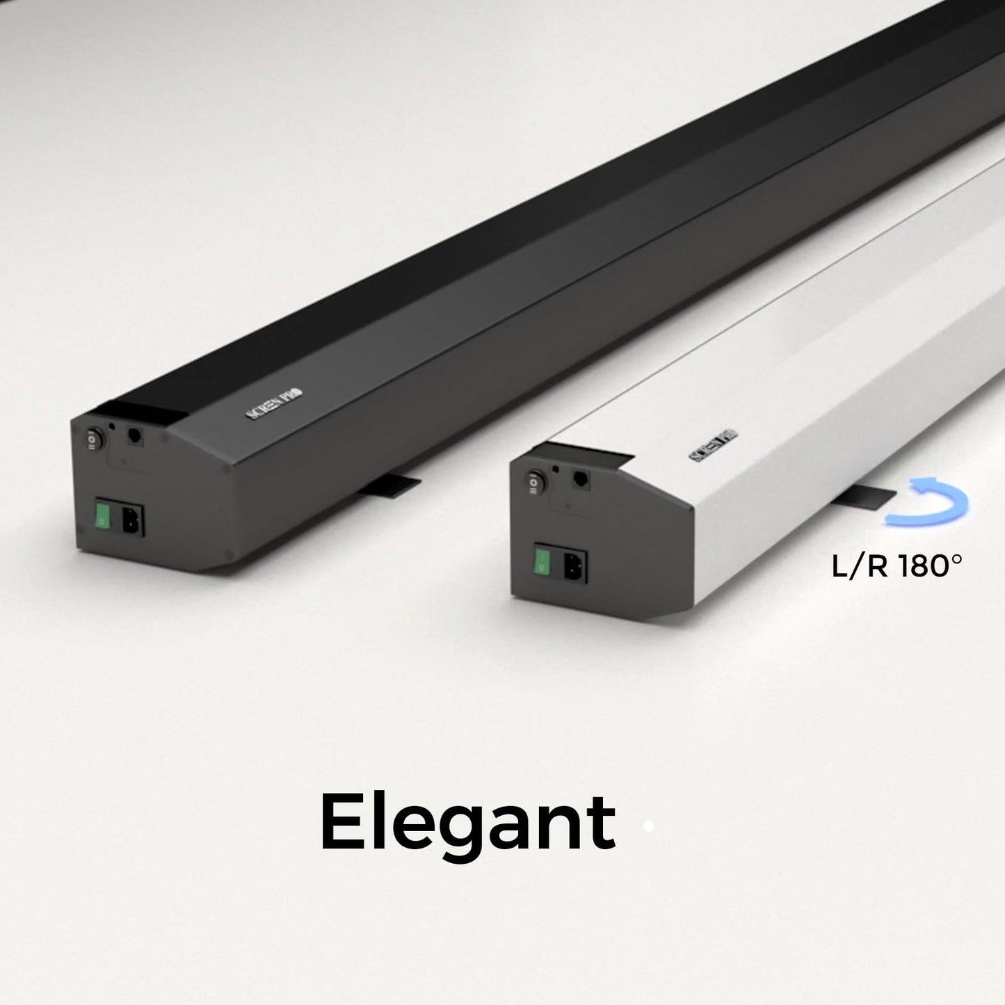 SCREENPRO Tensioned Floor Rising Projector Screen 150 inch, Motorized ALR Projector Screen with Remote, 16:9 Electric Home Theater Screen for 4K Projectors