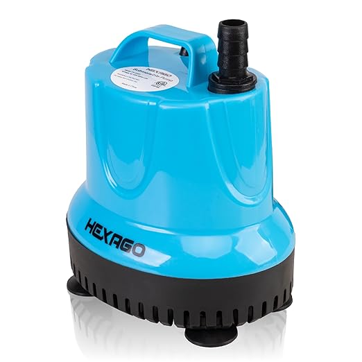 Hexago 580GPH Submersible Water Fountain Pump, 60W Small Sump Pump with 9FT High Lift, Aquarium Pumps for Outdoor Pond, Hy...
