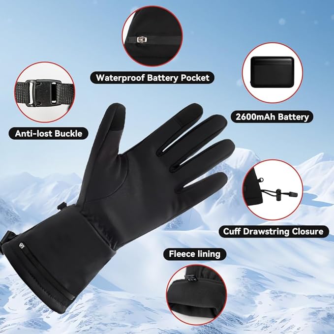 Rechargeable Hand Warmers, Portable Graphene Heated Gloves Handwarmers Bag with 10000MAH Power Bank&3 Heat Modes, Fast Electric Heating Pad Pouch Muff for Men,Pain Releif,Gift, Golf,Camping&Fishing