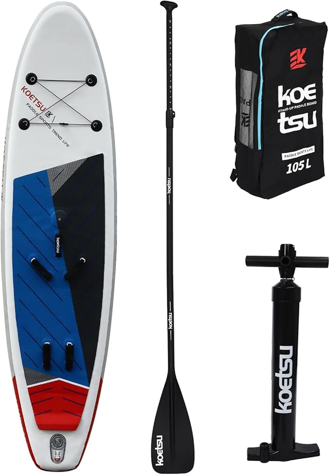 Inflatable Stand Up Paddle Board, Blow Up Paddleboard w/Pump & Carry Bag, Inflatable Windsurfing Board, Non-Slip EVA Deck,...