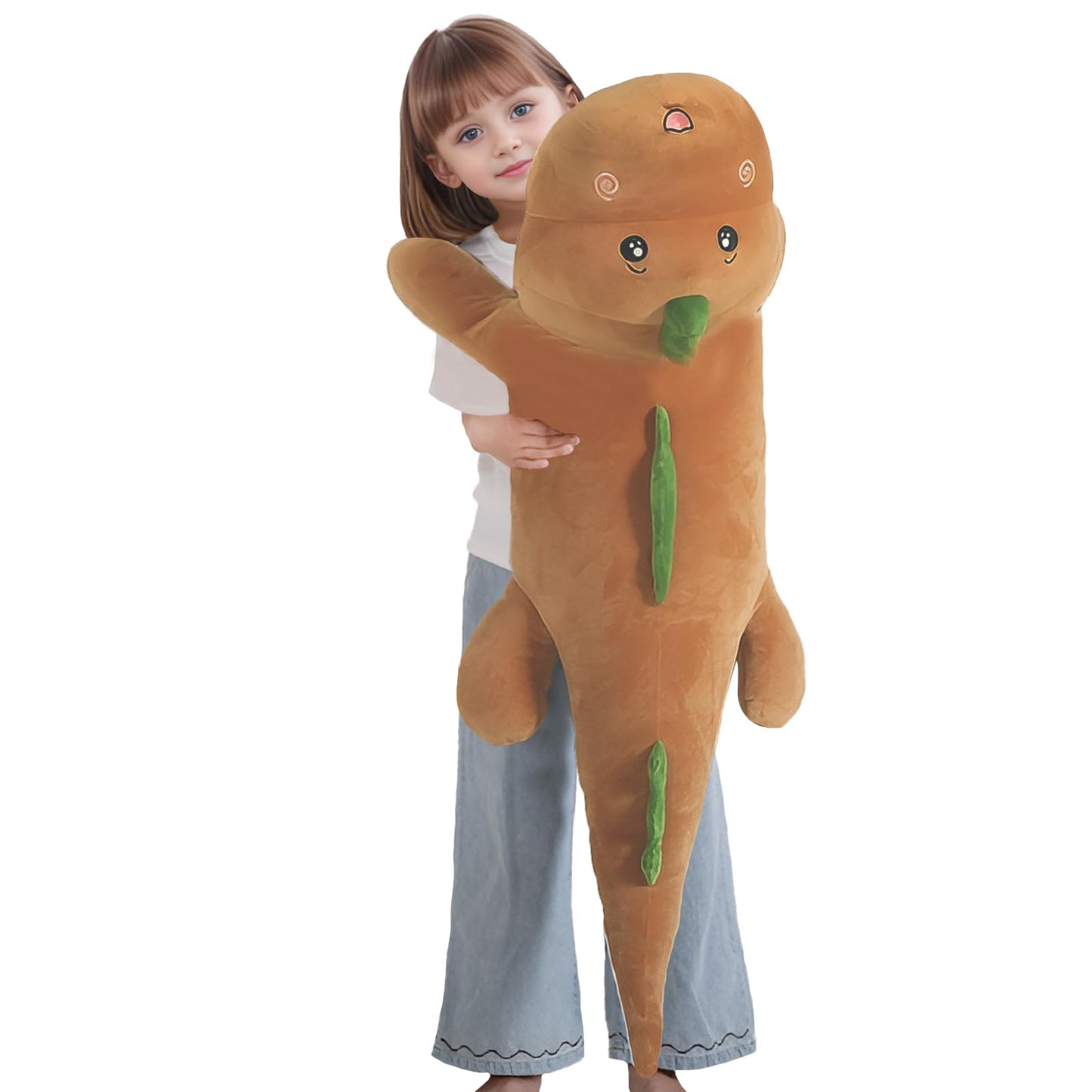 32" Giant Dinosaurs Plush Toy Pillow, Cute Dinosaur Stuffed Animals Doll, Soft Back Cushion Big Brown Dinosaur Plushies, Gift for Kids Boys, Birthdays