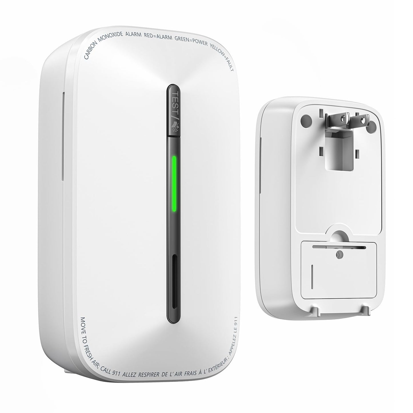 SITERWELL Plug in Carbon Monoxide Detector 10 Year Battery, CO Alarm Detector with Electrochemical Sensor and Sound Warning, AC Powered Portable Carbon Monoxide Detector for Home Office Travel,1-Pack
