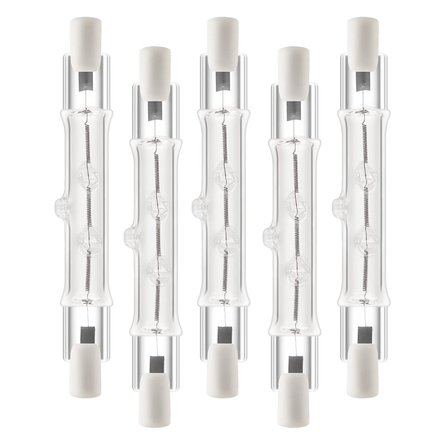 Jaenmsa R7S Bulbs, 5 Pack Halogen Bulbs R7S T3 78mm 150W 120V J Type 120 Volt Halogen Light Bulb with Long Lifespan, 3 inch Long Double Ended Light Bulb for Work, Security,Landscape Lights, Dimmable