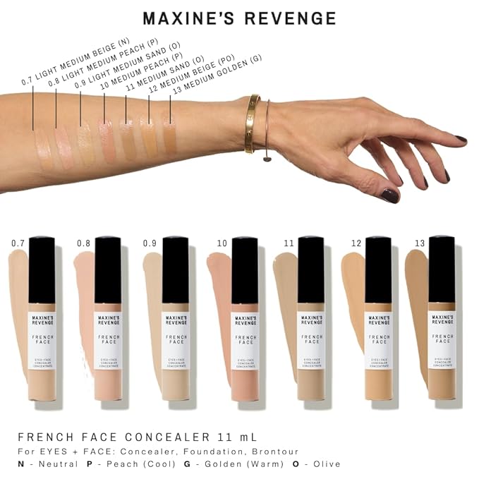 Maxine's Revenge FRENCH FACE CONCEALER | Hydrating & Blurring for Eyes + Face (Medium Beige)