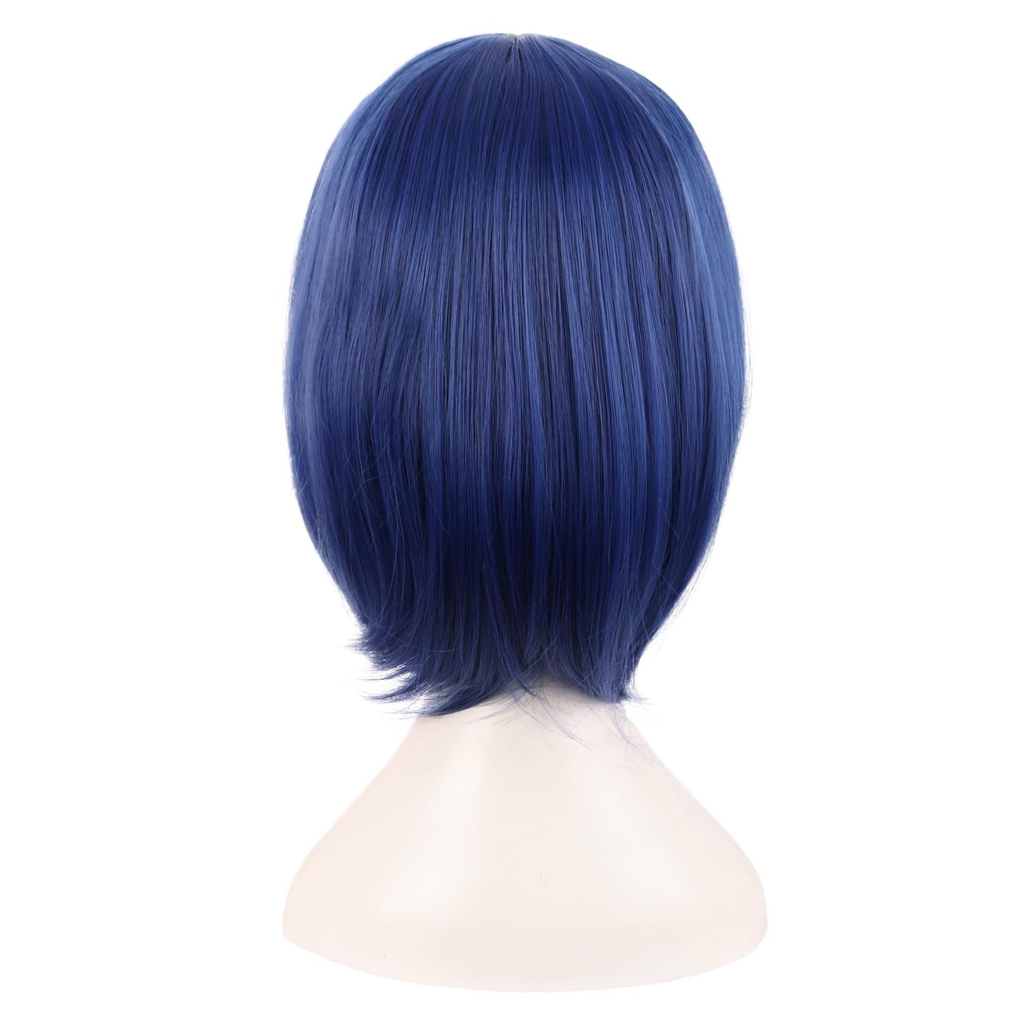 MapofBeauty 14 Inch /35 cm Female Models Medium Length Straight Hair Cosplay Bob Wig (Mixed Blue)