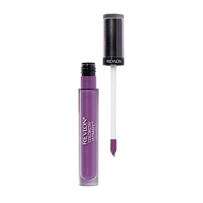 Revlon ColorStay Ultimate Liquid Lipstick, Longwear Rich Lip Colors, Wears for Up to 24 Hours, Satin Finish, 080 Vigorous Violet, 0.1 fl oz