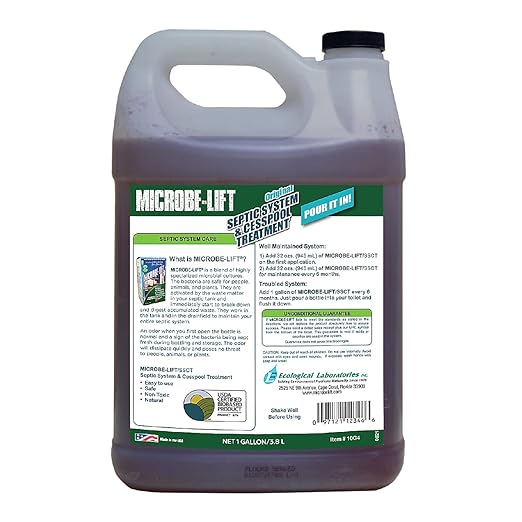 MICROBE-LIFT Original Septic System and Cesspool Treatment, Septic Tank Treatment Liquid, 1 Gallon