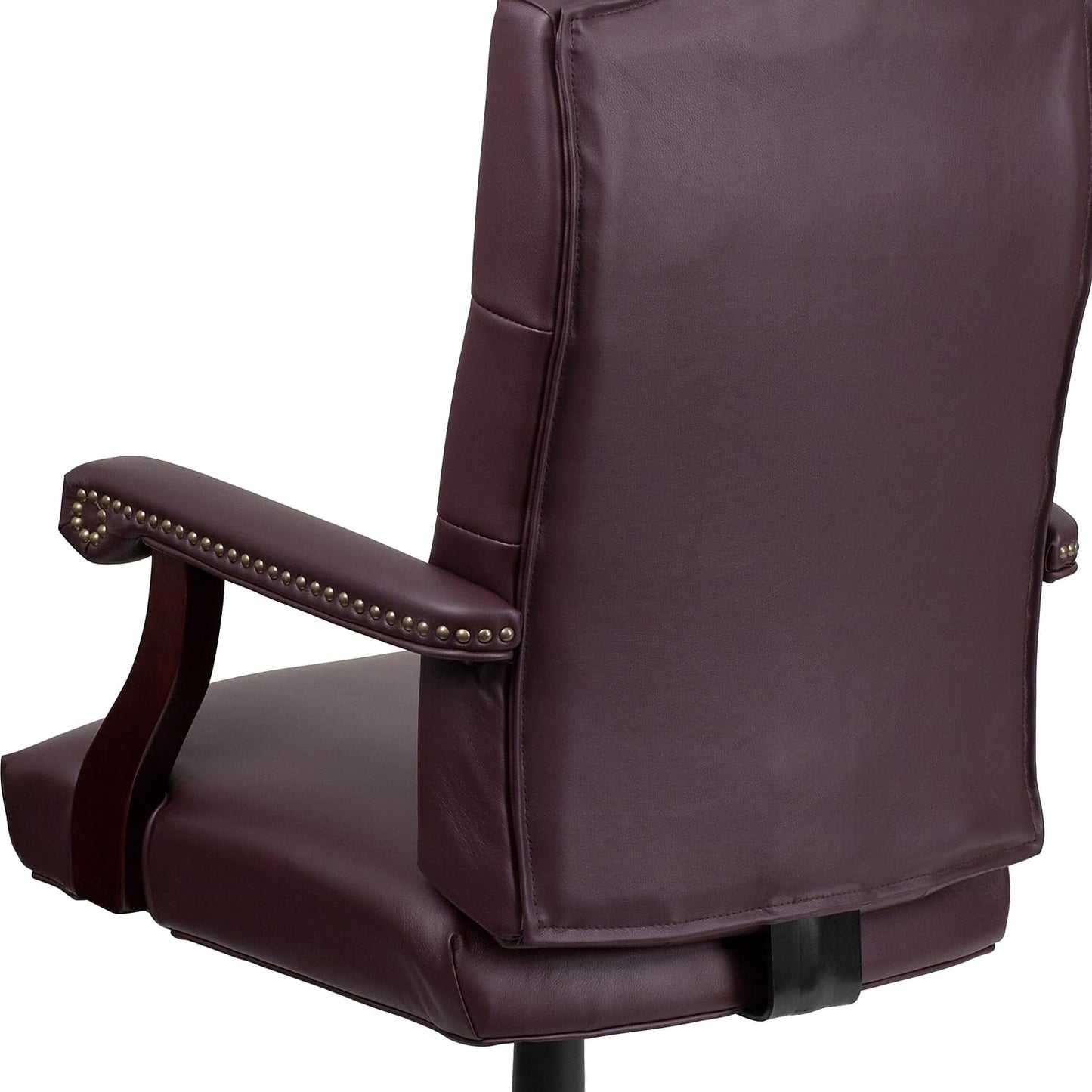 Flash Furniture Martha Washington Burgundy LeatherSoft Executive Swivel Office Chair with Arms