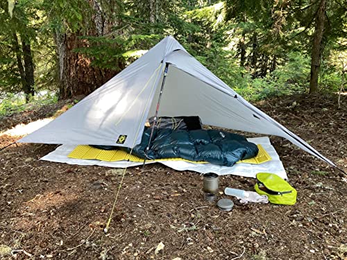 Six Moon Designs Deschutes Ultralight Backpacking Tarp. 13 OZ – 370 G - Gray- No Frills Ultralight Tarp That Provides Full...