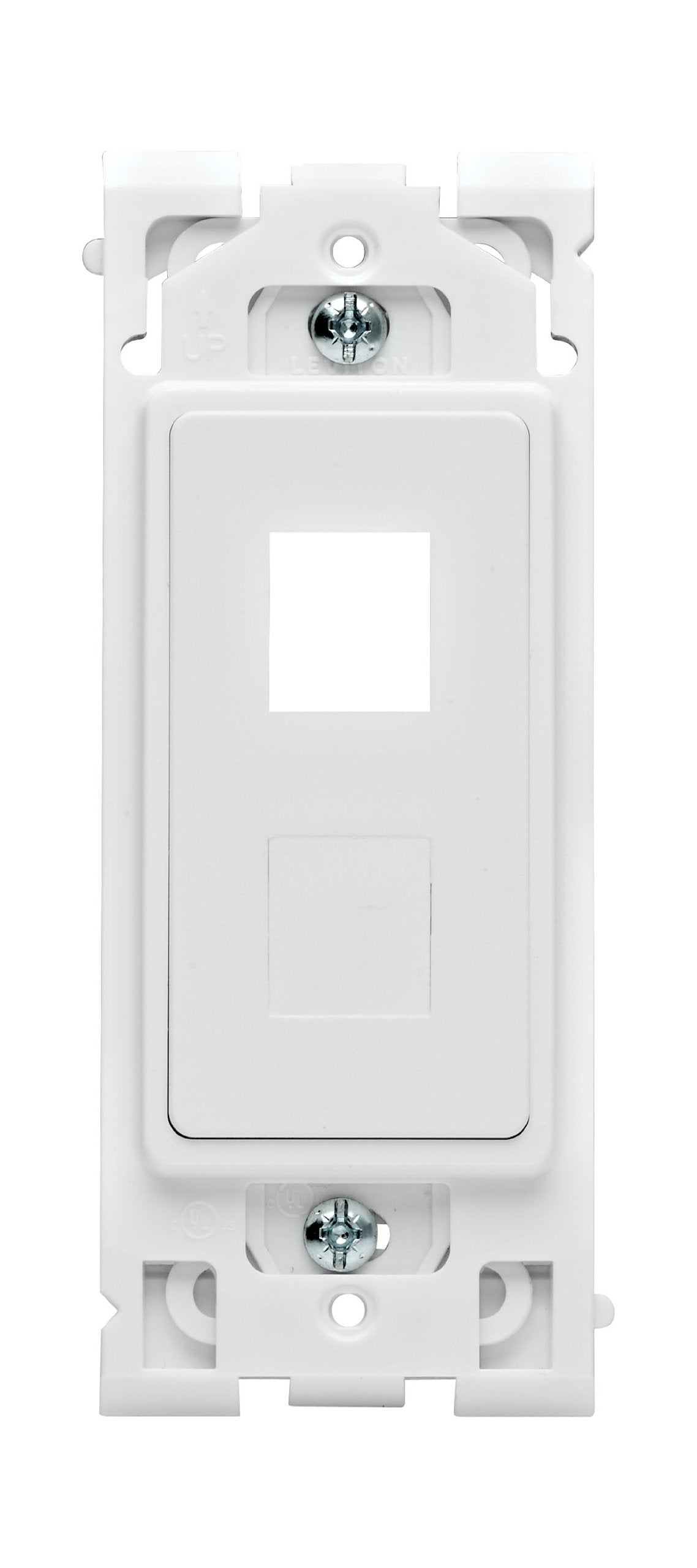 Leviton Renu Quickport 2-Port Insert With Blank Adapter, Re640-Ww, White On White