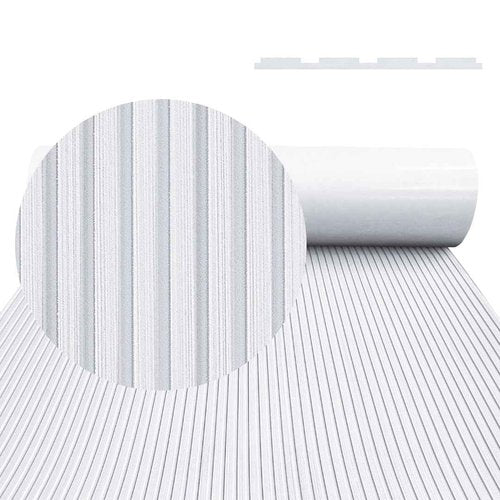 HZCHIONE Boat Flooring EVA Foam Boat Decking White 94"x35" Non-Slip Boat Mat Self-Adhesive Foam Boat Deck Flooring Carpet Mat Rolls for Kayak Deck Boat Yacht Flooring Motorboat