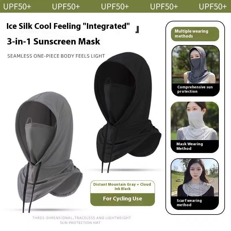 Cover Anti-UV Sunscreen Face Mask + Arm Sleeves MenCycling Fishing Half Face Cover UV Protection Neck WrapUnisex Outdoorfun