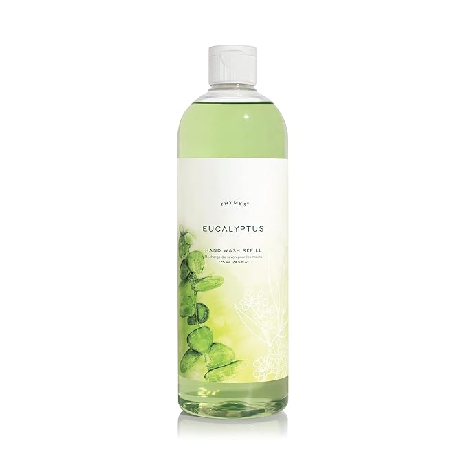 Thymes Hand Wash Refill - Lightly Scented Liquid Hand Soap for Bathroom and Kitchen Refill - Moisturizing Formula with Natural Ingredients (Eucalyptus, 24.5 fl oz)