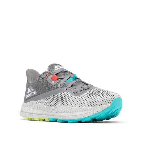 Columbia Women's Montrail Trinity FKT, Grey Ice/Bright Aqua, 9