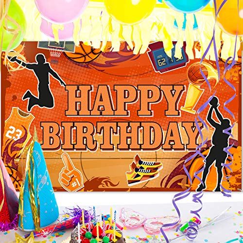 Boao Basketball Birthday Backdrop Happy Birthday Basketball Banner Party Decoration Sports Photography Background Supplies...