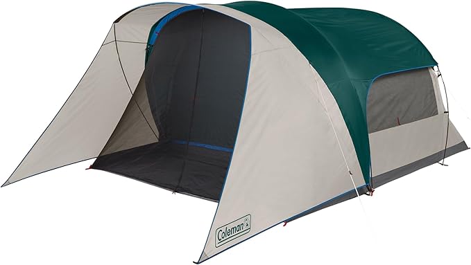 Coleman Weatherproof 4-Person Cabin Tent with Screened Porch, Screen Room Adds 35% More Space, Rainfly Included, 10-Minute...