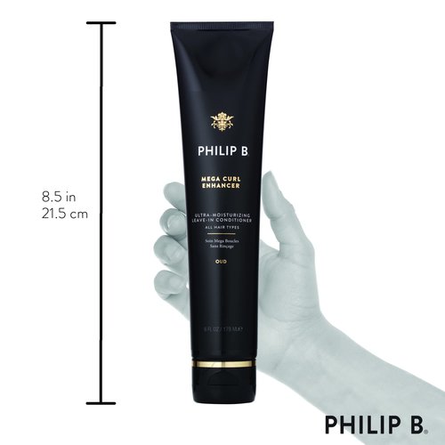 PHILIP B Mega Curl Enhancer, 6 fl. oz. (178 ml) - Ultra-Moisturizing Leave-in Conditioner, Repairs Dry Strands, Tames Frizz