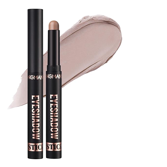 Matte Cream Eyeshadow Stick, Waterproof Eye Shadow Stick, Long-Lasting and Blendable High Pigmented Single Eyeliner Makeup for Women, 19 Light Taupe