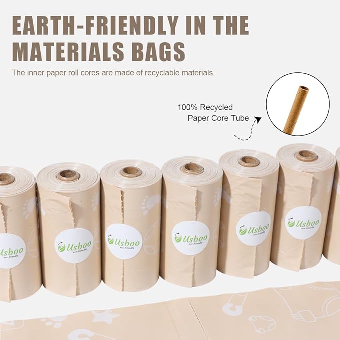 Diaper Bags Disposable for Baby, Biodegradeable Dirty Diaper Bags (8 Refill Rolls/120 Bags) with Dispenser, Leak Proof Diaper Trash Bags, Baby Poop Bags, Cherry Blossom Scent