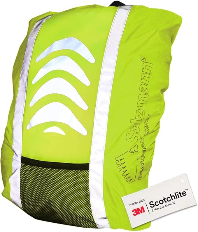 Salzmann 3M Reflective Backpack Cover | High Visibility, Waterproof & Weatherproof | Ideal for Cycling, Running & Hiking