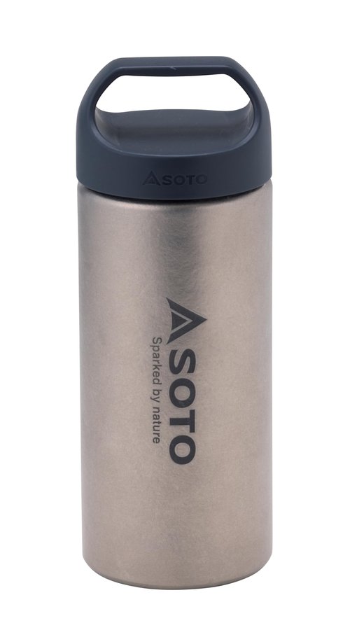 SOTO Titanium Water Bottle - Ultralight, Leak proof, Double-Wall Vacuum Sealed Water Bottle with Lid for Camping Hiking, Backpacking, Cycling, Outdoor & Picnic (200ml)