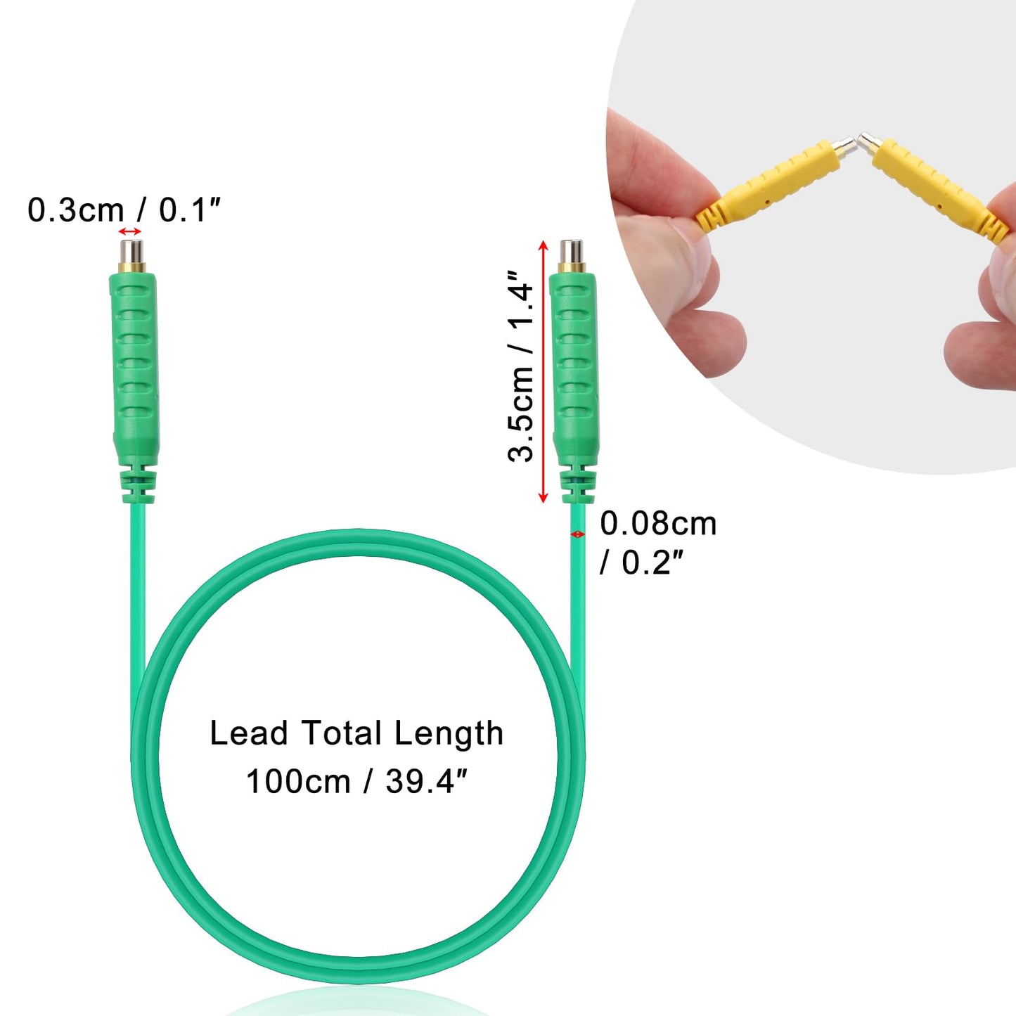 Sumnacon Magnetic Jumper Wires - 6pc Silicon Soft Flexible Magnetic Leads for Testing 30VAC 5A 20AWG Jumper Test Wires for HVAC Professionals